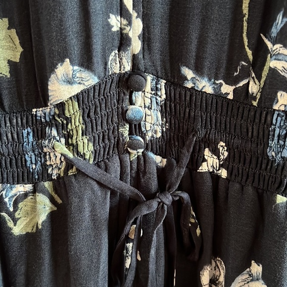 Lucky Brand 2X Blue Floral High Low Hem Midi Dress - Picture 11 of 16